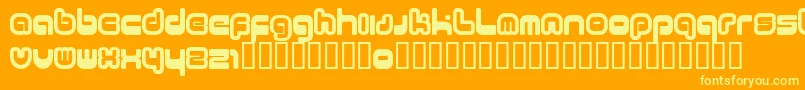 フォント11.20 – オレンジの背景に黄色の文字