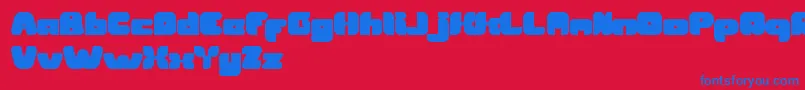 BritishPopMusic Font – Blue Fonts on Red Background