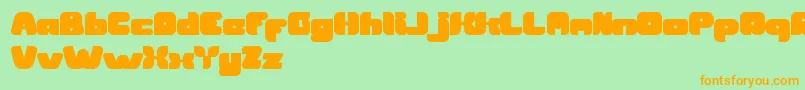 BritishPopMusic Font – Orange Fonts on Green Background