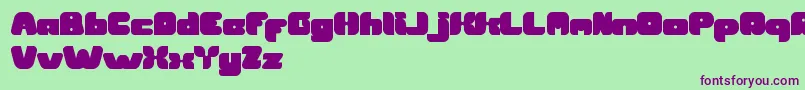 BritishPopMusic Font – Purple Fonts on Green Background