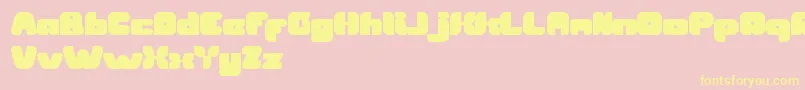 BritishPopMusic Font – Yellow Fonts on Pink Background