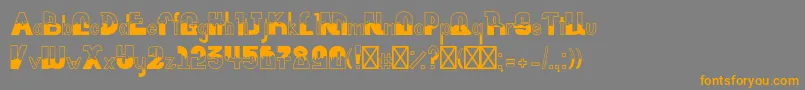 FloodwaterNormal Font – Orange Fonts on Gray Background