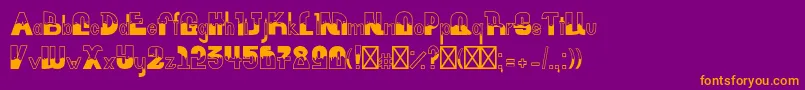 FloodwaterNormal Font – Orange Fonts on Purple Background