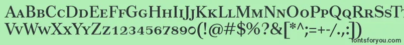 フォントTusartextsc – 緑の背景に黒い文字