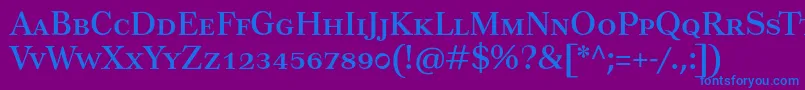 Tusartextsc Font – Blue Fonts on Purple Background