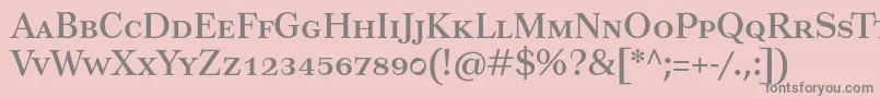 Tusartextsc Font – Gray Fonts on Pink Background