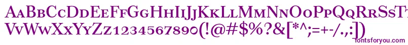 Tusartextsc-Schriftart – Violette Schriften auf weißem Hintergrund