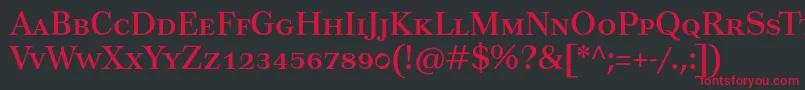 Tusartextsc Font – Red Fonts on Black Background