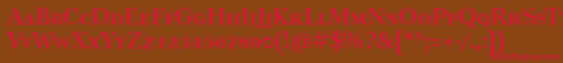 Tusartextsc Font – Red Fonts on Brown Background