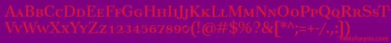 Tusartextsc Font – Red Fonts on Purple Background