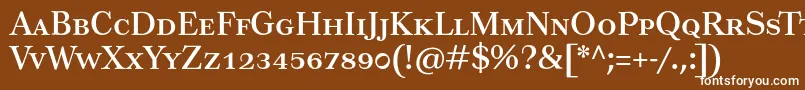 フォントTusartextsc – 茶色の背景に白い文字