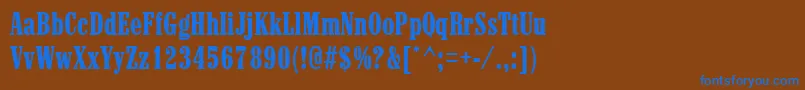 MarlboroRegular Font – Blue Fonts on Brown Background