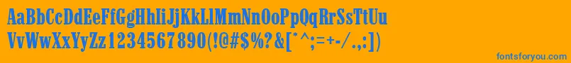MarlboroRegular Font – Blue Fonts on Orange Background