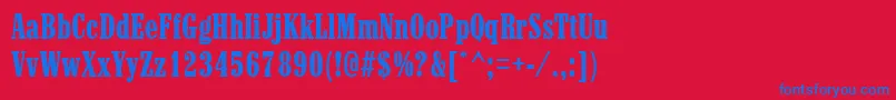 MarlboroRegular Font – Blue Fonts on Red Background