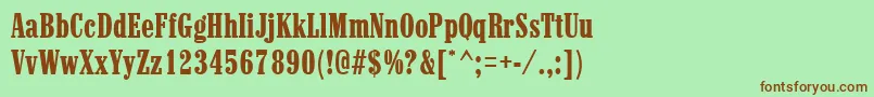 MarlboroRegular Font – Brown Fonts on Green Background