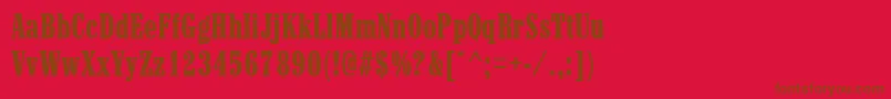 MarlboroRegular Font – Brown Fonts on Red Background