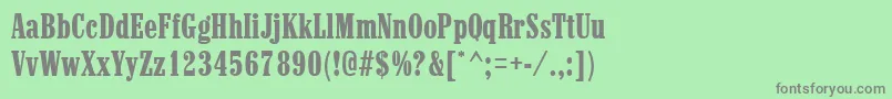 フォントMarlboroRegular – 緑の背景に灰色の文字