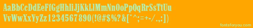 MarlboroRegular Font – Green Fonts on Orange Background