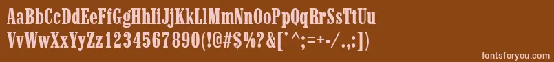 MarlboroRegular Font – Pink Fonts on Brown Background
