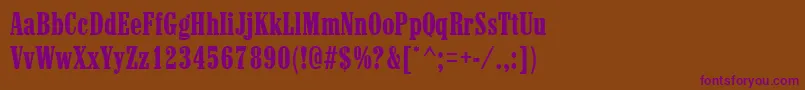 MarlboroRegular Font – Purple Fonts on Brown Background