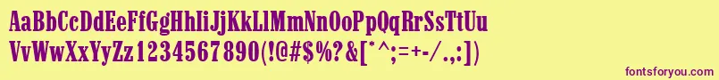 MarlboroRegular Font – Purple Fonts on Yellow Background
