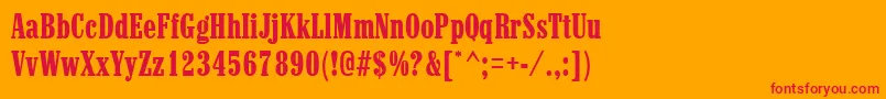 MarlboroRegular Font – Red Fonts on Orange Background