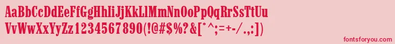 MarlboroRegular Font – Red Fonts on Pink Background