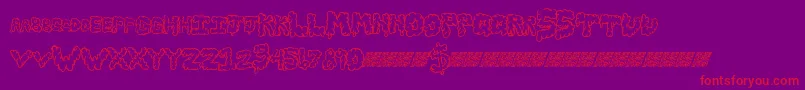 Slimebawls-Schriftart – Rote Schriften auf violettem Hintergrund