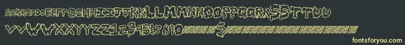 Slimebawls Font – Yellow Fonts on Black Background