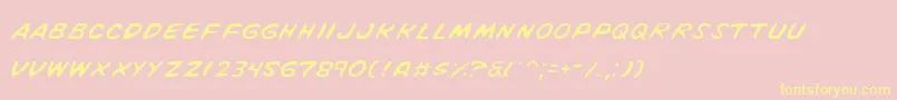 Vinotel Font – Yellow Fonts on Pink Background