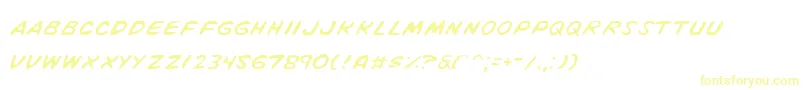 Vinotel Font – Yellow Fonts on White Background