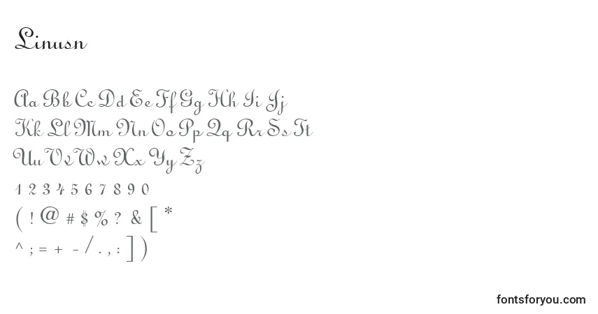 Linusnフォント–アルファベット、数字、特殊文字