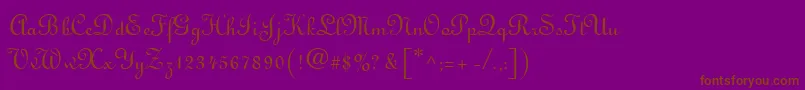 Linusn Font – Brown Fonts on Purple Background