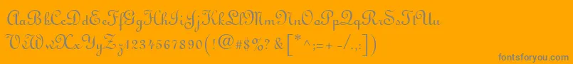 Linusn Font – Gray Fonts on Orange Background