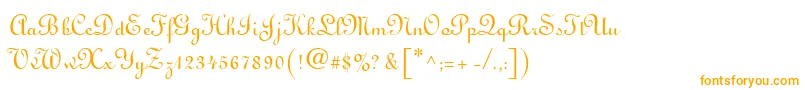 Linusn Font – Orange Fonts on White Background