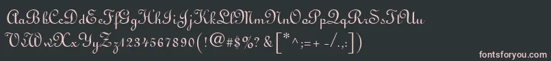 Linusn Font – Pink Fonts on Black Background