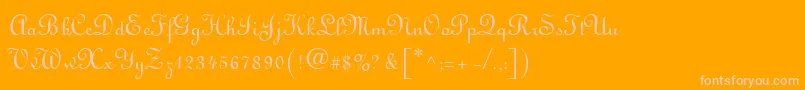 Linusn Font – Pink Fonts on Orange Background