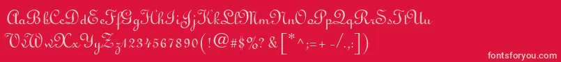 Linusn Font – Pink Fonts on Red Background