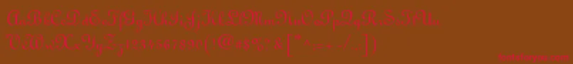 Linusn Font – Red Fonts on Brown Background