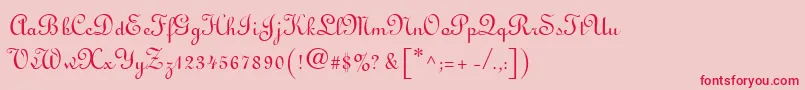 Linusn Font – Red Fonts on Pink Background