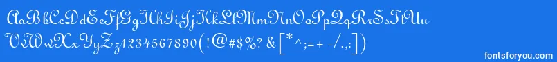 Linusn Font – White Fonts on Blue Background