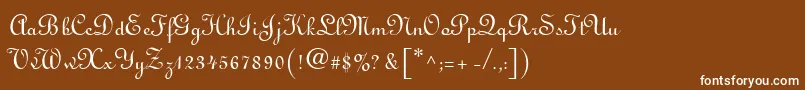 Linusn Font – White Fonts on Brown Background