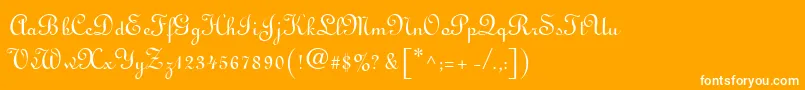 Linusn Font – White Fonts on Orange Background