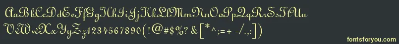 Linusn Font – Yellow Fonts on Black Background