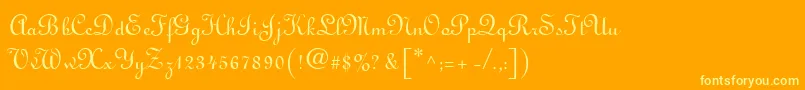 Linusn Font – Yellow Fonts on Orange Background