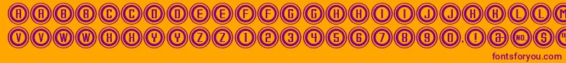 Czcionka ConsoleOutput – fioletowe czcionki na pomarańczowym tle