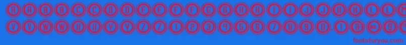 ConsoleOutput-Schriftart – Rote Schriften auf blauem Hintergrund
