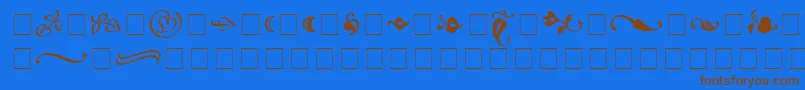 Шрифт AtlantixOrnamentsSsi – коричневые шрифты на синем фоне