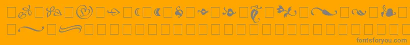 Шрифт AtlantixOrnamentsSsi – серые шрифты на оранжевом фоне