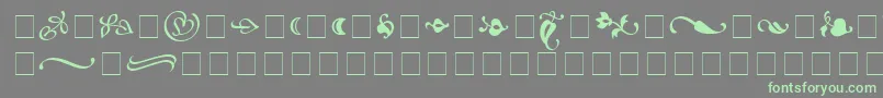 Czcionka AtlantixOrnamentsSsi – zielone czcionki na szarym tle